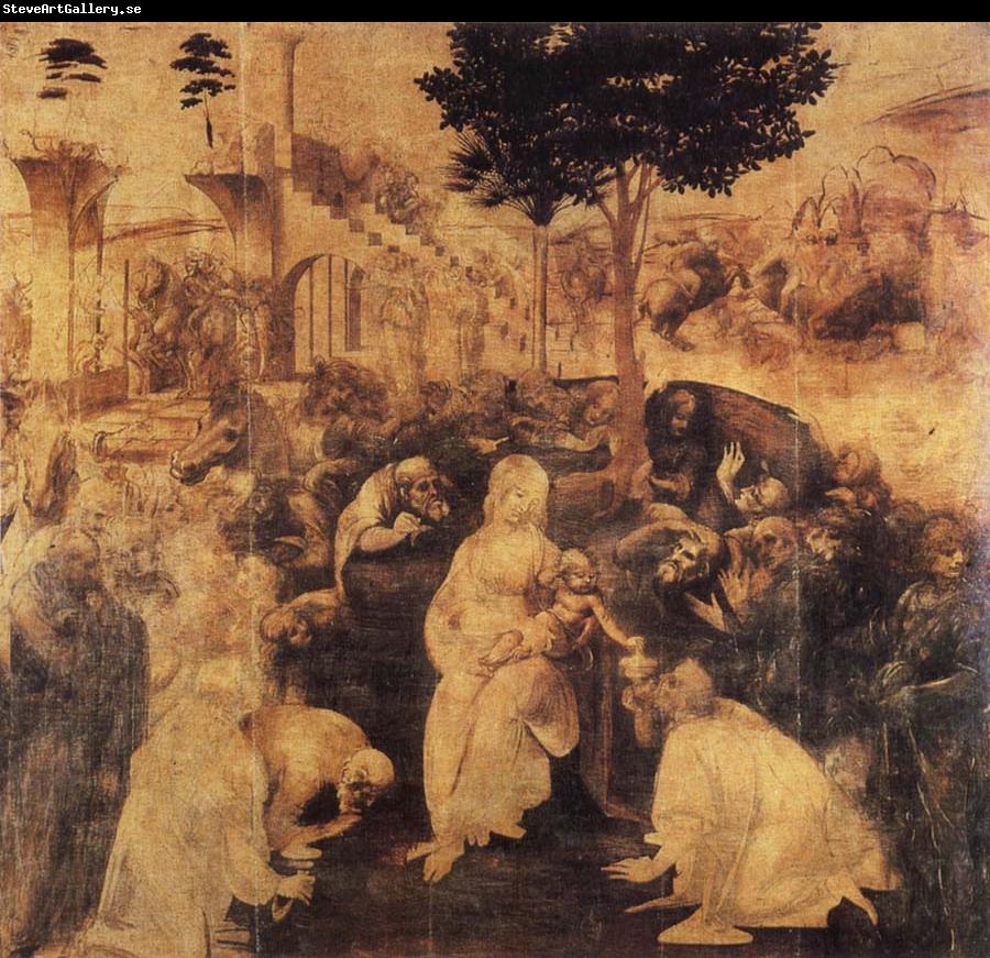 Leonardo  Da Vinci Adoration of the Magi